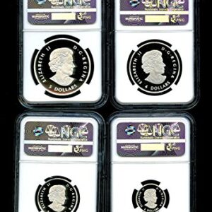 2015 Canada 4 Coin Silver Proof Bald Eagle Set UCAM Red Label NGC PF70