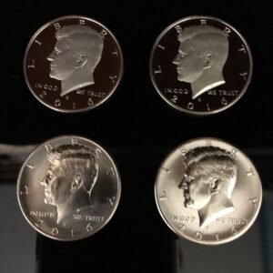 2016 Various Mint Marks Kennedy 2016 S,S,P,D Kennedy Update Set Silver Proof And Clad Proof P,D Gems Uncirculated