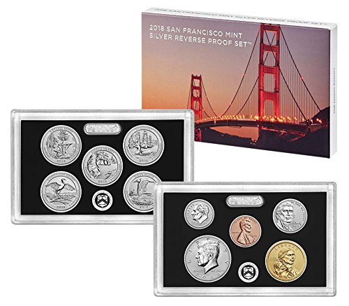 2018 S Silver Reverse Proof Set 2018 Reverse Proof Silver Only 200K Minted Rare SP