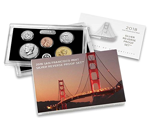 2018 S Silver Reverse Proof Set 2018 Reverse Proof Silver Only 200K Minted Rare SP