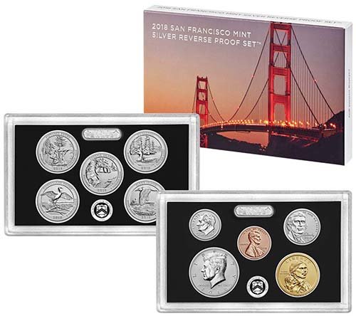 2018 S Reverse Silver Proof Set Brilliant Uncirculated