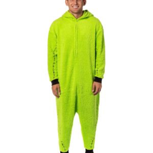 MJC International Group, LLC The Nightmare Before Christmas Oogie Boogie Costume Sherpa One Piece Pajama Union Suit (Small) Green