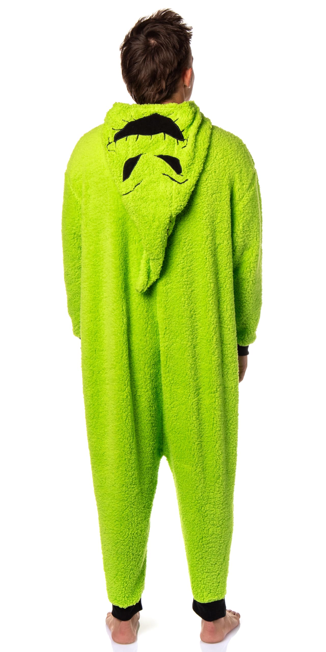 MJC International Group, LLC The Nightmare Before Christmas Oogie Boogie Costume Sherpa One Piece Pajama Union Suit (Small) Green