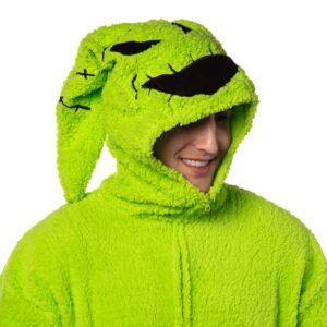 MJC International Group, LLC The Nightmare Before Christmas Oogie Boogie Costume Sherpa One Piece Pajama Union Suit (Small) Green