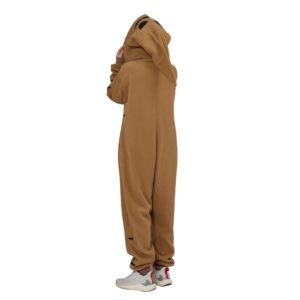 Adult Oogie Boogie Costume Unisex Jumpsuit Nightmare Villain Costume Jack Skellington Sleepwear Brown