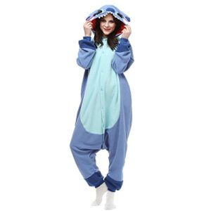 ROYAL WIND Pajama Halloween Costumes for Adult and Teenagers Blue S