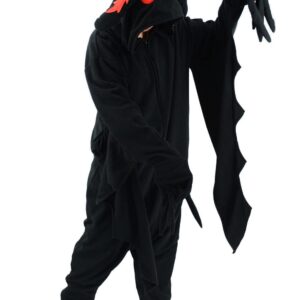 Mothman Halloween Onesie Adult Pajamas Cosplay Animal Homewear Sleepwear Jumpsuit Costume for Women Men