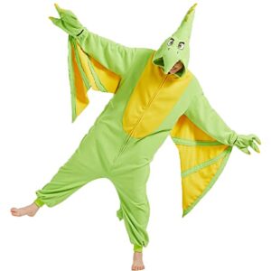 morningfly adult pterosaur onesie pajamas,dinosaur onesie pajamas,christmas halloween cosplay dinosaur onesie pajamas for women men