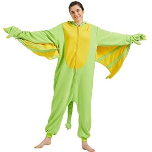 MORNINGFLY Adult Pterosaur Onesie Pajamas,Dinosaur Onesie Pajamas,Christmas Halloween Cosplay Dinosaur Onesie Pajamas for Women Men