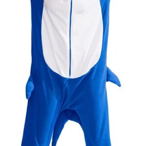 vavalad Adult Shark Onesie Pajamas Unisex Animal Cosplay Costume One Piece for Women and Men