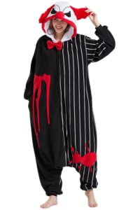 darkcom onesie christmas pajamas adult animal halloween costume cosplay clown one piece unisex homewear polar fleece sleepwear small