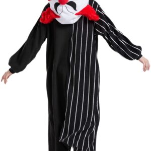 DarkCom Onesie Christmas Pajamas Adult Animal Halloween Costume Cosplay Clown One Piece Unisex Homewear Polar Fleece Sleepwear Small