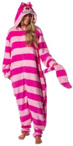 intimo alice in wonderland cheshire cat unisex costume union suit one piece pajama outfit (large/x-large)