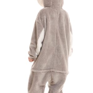 ATOZ Onesie for Kids, Animal Pajamas Halloween Cosplay Costume for Girls Boys, Koala 8-9Y