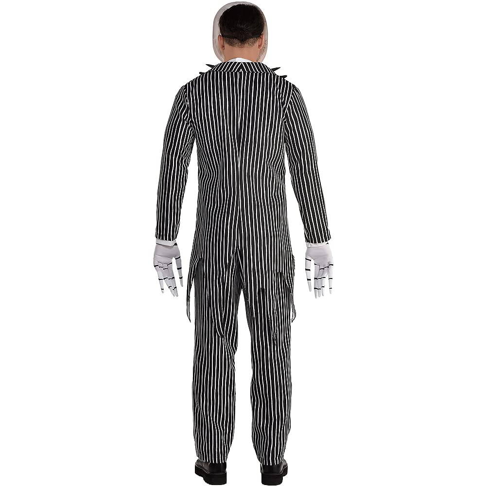 Amscan Jack Skellington Costume for Adults, Disney, Nightmare Before Christmas, Standard Size, with Accessories