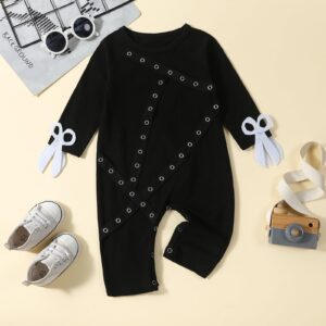 oneflow Newborn Toddler Baby Girl Boy Halloween Costumes Cute Infant Costume Outfit Clothes (Unique Jumpsuit Black, 0-3 Months)