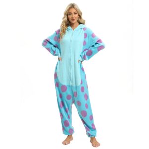 LABULA Slim Fit Unisex Adult Onesie Animal Pajamas Halloween Cosplay Sleepwear Purple