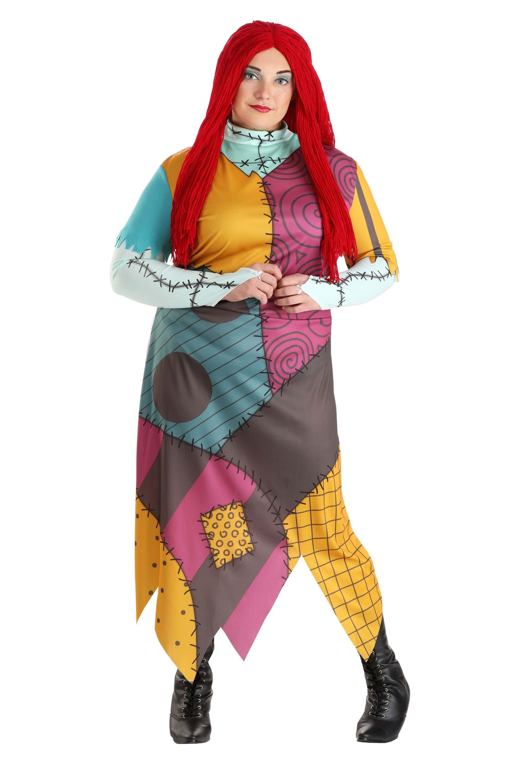 Disney womens Disguise the Nightmare Before Christmas Sally Classic adult sized costumes, Yellow/Red/Black/Green, XL 18-20 US