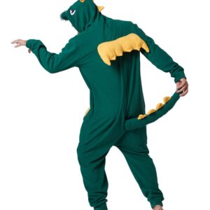 Laahoem Animal Dragon Pajamas Unisex Adult Hooded Men Women Jumpsuit Costume Cosplay Sleepwear Dark Green XL