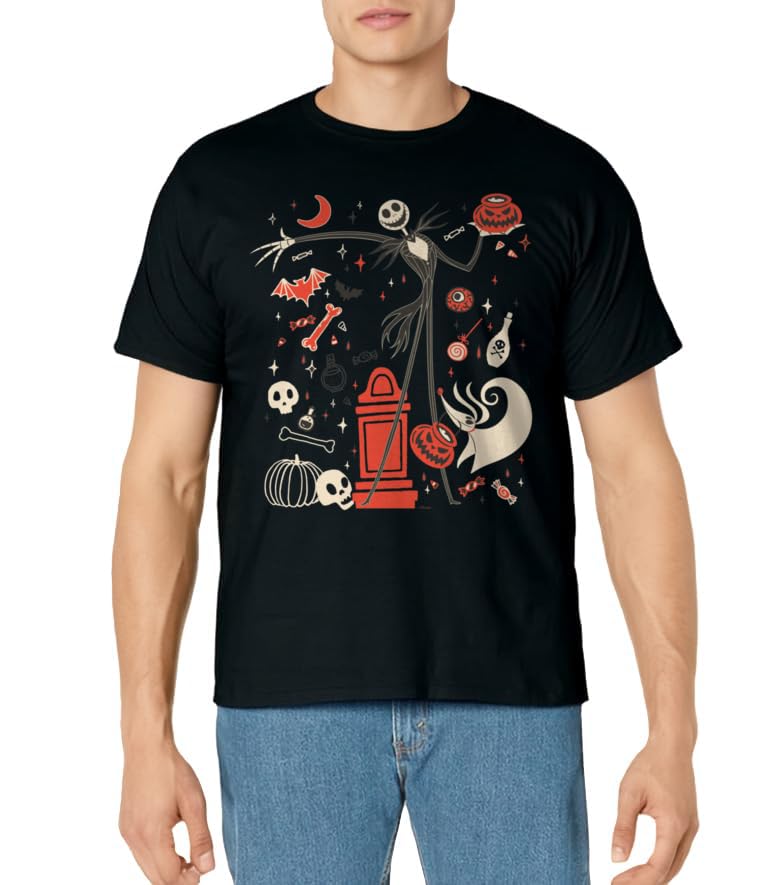 Disney The Nightmare Before Christmas Jack & Zero Halloween T-Shirt