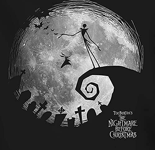 Disney Nightmare Before Christmas Nightmare Moon Long Sleeve Adult T-Shirt (Black,SM)