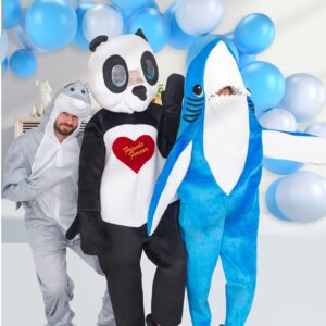 Costume Agent Left Shark Perry Live Dancing Mascot Zip Jumpsuit Halloween Cosplay (Blue)