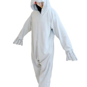 LZBXBXDA Unisex Adult Manatee Onesie One Piece Pajamas Animal Plush Halloween Christmas Costume Homewear Sleepwear for Women men