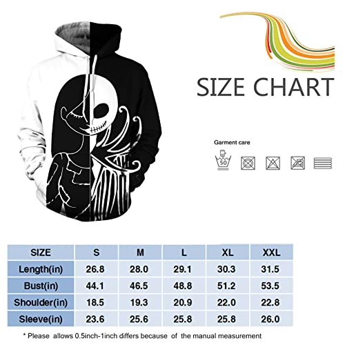 Prcescl Unisex Hoodie 3d Printing Role-Playing Novelty Hooded Sweatshirt 5-Small