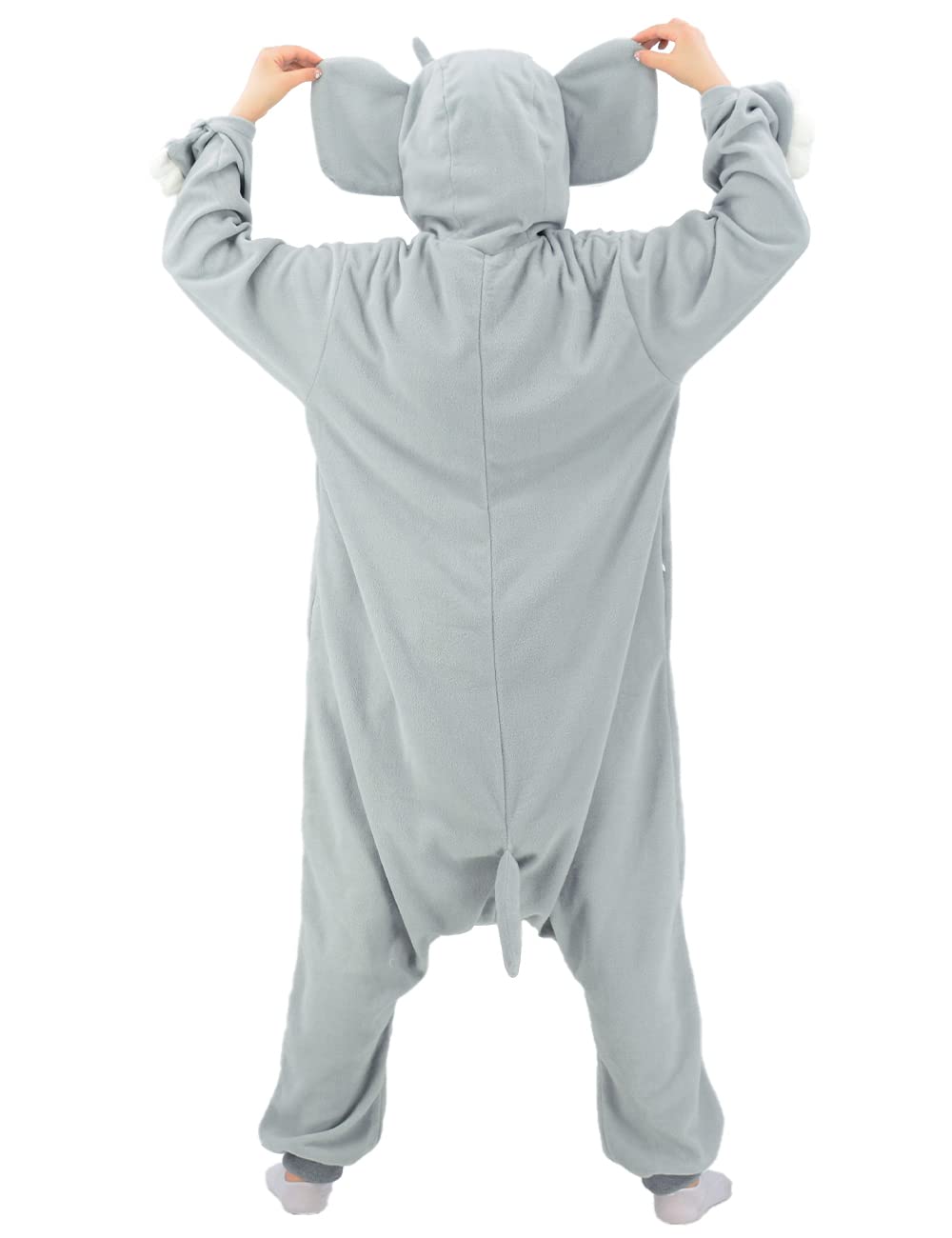 vavalad Adult Elephant Onesie Costumes One Piece Pajamas Animal Cosplay Homewear Sleepwear for Women Men