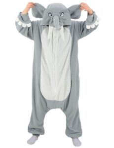 vavalad adult elephant onesie costumes one piece pajamas animal cosplay homewear sleepwear for women men