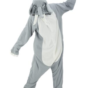 vavalad Adult Elephant Onesie Costumes One Piece Pajamas Animal Cosplay Homewear Sleepwear for Women Men