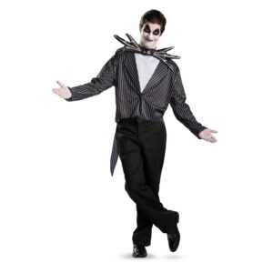 disguise men's tim burton's the nightmare before christmas jack skellington classic costume, black/white, 38-40