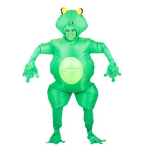 bodysocks green frog inflatable costume for adults (one size)