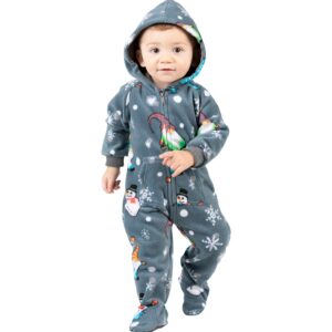 Footed Pajamas - Family Matching - Merry Gnomes Kids Hoodie Fleece One Piece - Kids - XLarge (Fits 5'0-5'3")