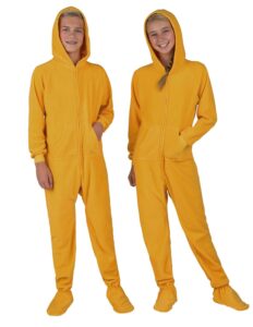 footed pajamas - creamsicle kids hoodie fleece one piece - kids - medium (fits 4'6-4'8")