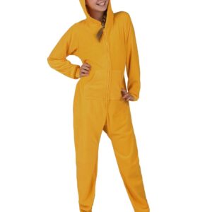 Footed Pajamas - Creamsicle Kids Hoodie Fleece One Piece - Kids - Medium (Fits 4'6-4'8")