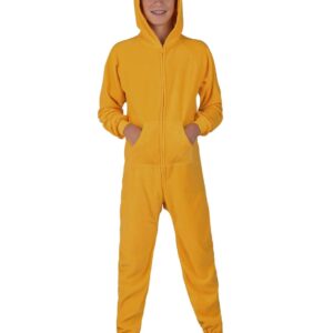 Footed Pajamas - Creamsicle Kids Hoodie Fleece One Piece - Kids - Medium (Fits 4'6-4'8")