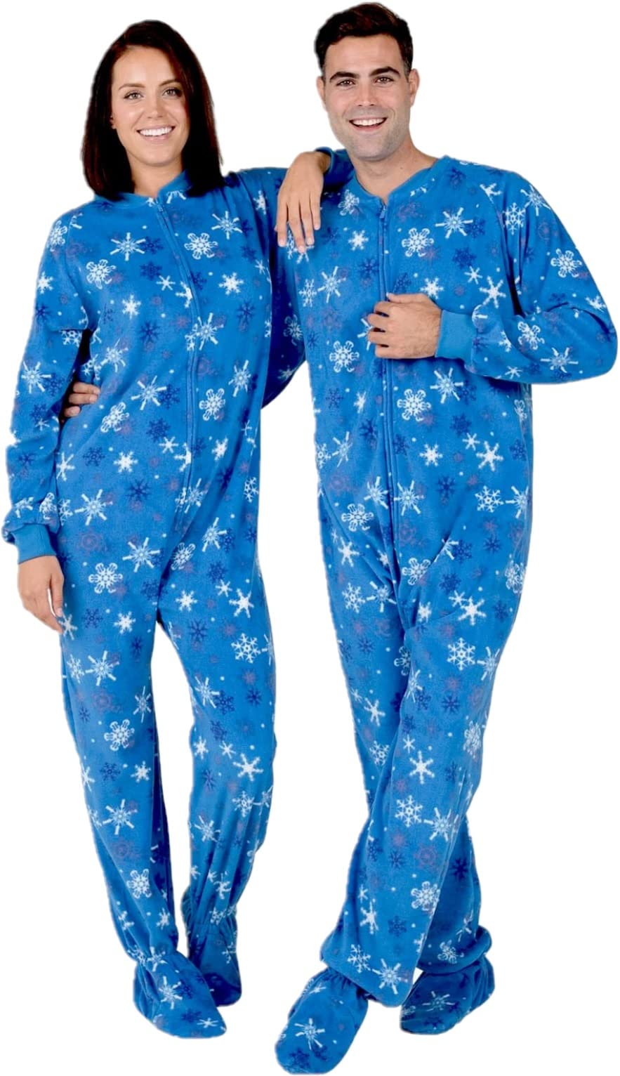 Footed Pajamas - Its A Snow Day Adult Fleece One Piece - Adult - XSmall (Fits 5'2-5'4")