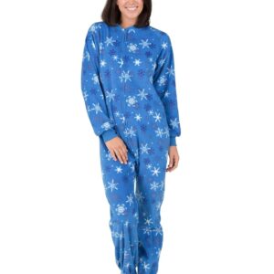 Footed Pajamas - Its A Snow Day Adult Fleece One Piece - Adult - XSmall (Fits 5'2-5'4")