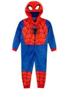marvel boys' spiderman onesie size 6 blue