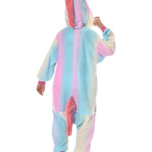 GONAAP Unisex Animal Onesie Pajamas Kids One Piece Cosplay Outfits Rainbow Blue Unicorn Costumes For Girls Costumes(8 Years, Rainbow-blue Unicorn)