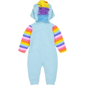 My Little Pony Rainbow Dash Toddler Girls Fleece Zip-Up Hooded Costume Coverall Blue 3T