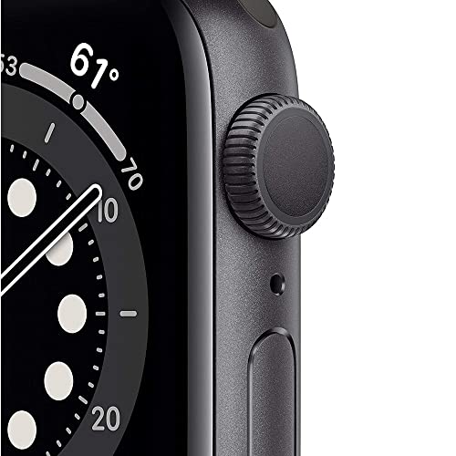 Apple Watch Series 6 (GPS + Cellular, 40mm) - Space Gray Aluminum Case with Black Sport Band (Renewed)