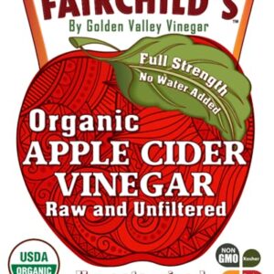 Fairchild's Organic Raw & Unfiltered Apple Cider Vinegar, 32 FZ - Two Pack