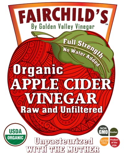 Fairchild's Organic Raw & Unfiltered Apple Cider Vinegar, 32 FZ - Two Pack