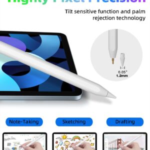 iPad Pencil 2nd Generation with Magnetic Wireless Fast Charging, Same as Apple Pencil 2nd Generation, Stylus Pen Work for iPad Pro 11 in 1/2/3/4, iPad Pro 12.9in 3/4/5/6, iPad Air 4/5, iPad Mini 6