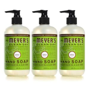 mrs. meyer's clean day hand soap, made with essential oils, biodegradable formula, apple, 12.5 fl. oz - pack of 3