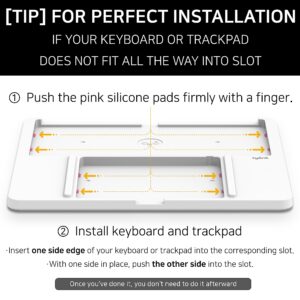 Tyonit Harmony Tray for Apple Magic Trackpad and Apple Magic Keyboard, Clean Desk Setup - Keyboard & Trackpad not Included