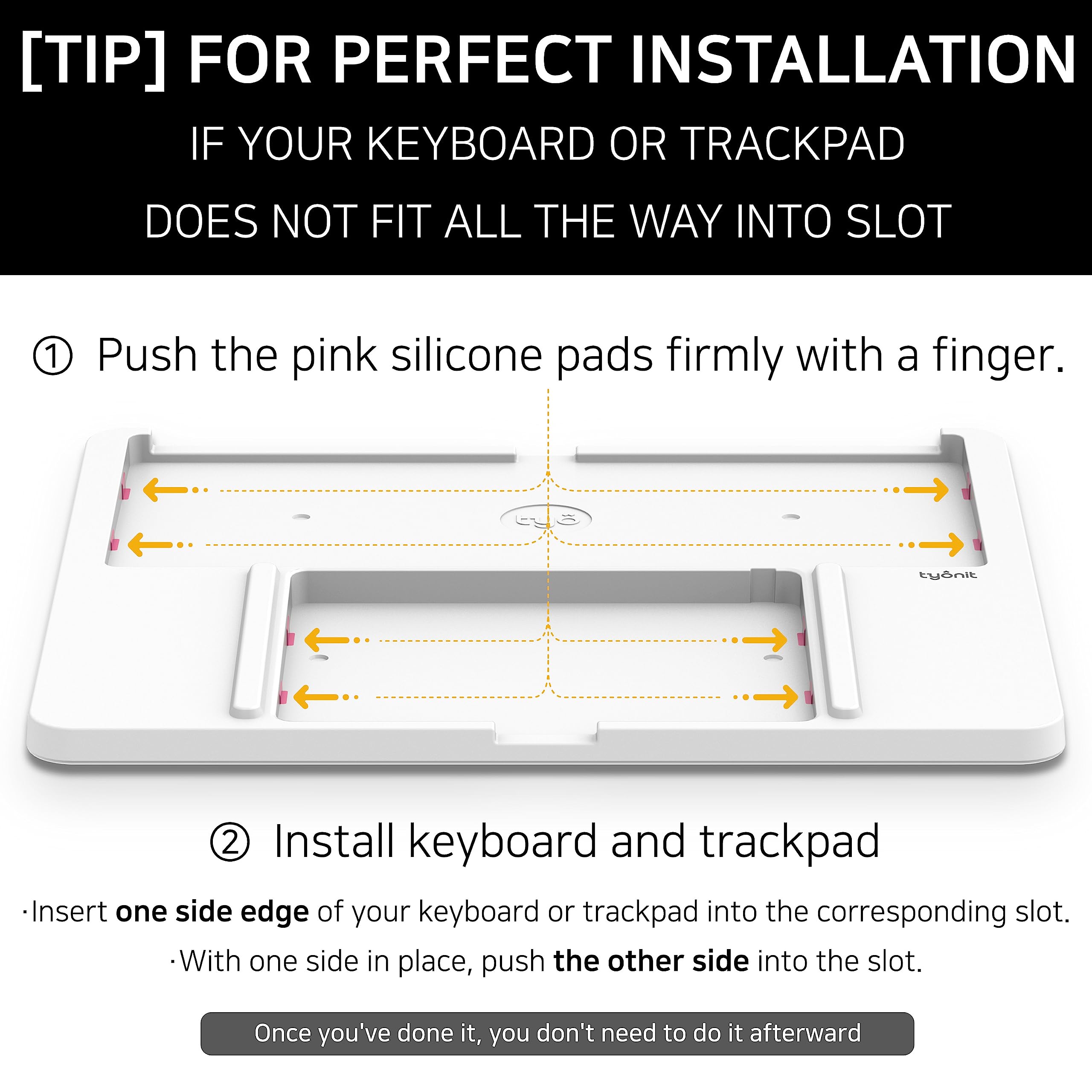 Tyonit Harmony Tray for Apple Magic Trackpad and Apple Magic Keyboard, Clean Desk Setup - Keyboard & Trackpad not Included