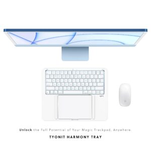 Tyonit Harmony Tray for Apple Magic Trackpad and Apple Magic Keyboard, Clean Desk Setup - Keyboard & Trackpad not Included